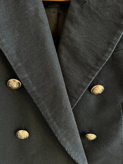 Camilla and Marc Faded Black European Till Blazer with Golden Buttons - AU 6