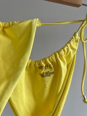 Meshki Bright Yellow Swim Top And Bottoms (XXL)