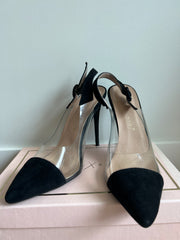 Sheike x Billini Black Suede Madiera Heels - 9