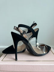 Sheike x Billini Black Suede Madiera Heels - 9