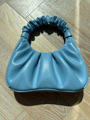 JW PEI Sky Blue Gabbi Ruched Hobo Handbag