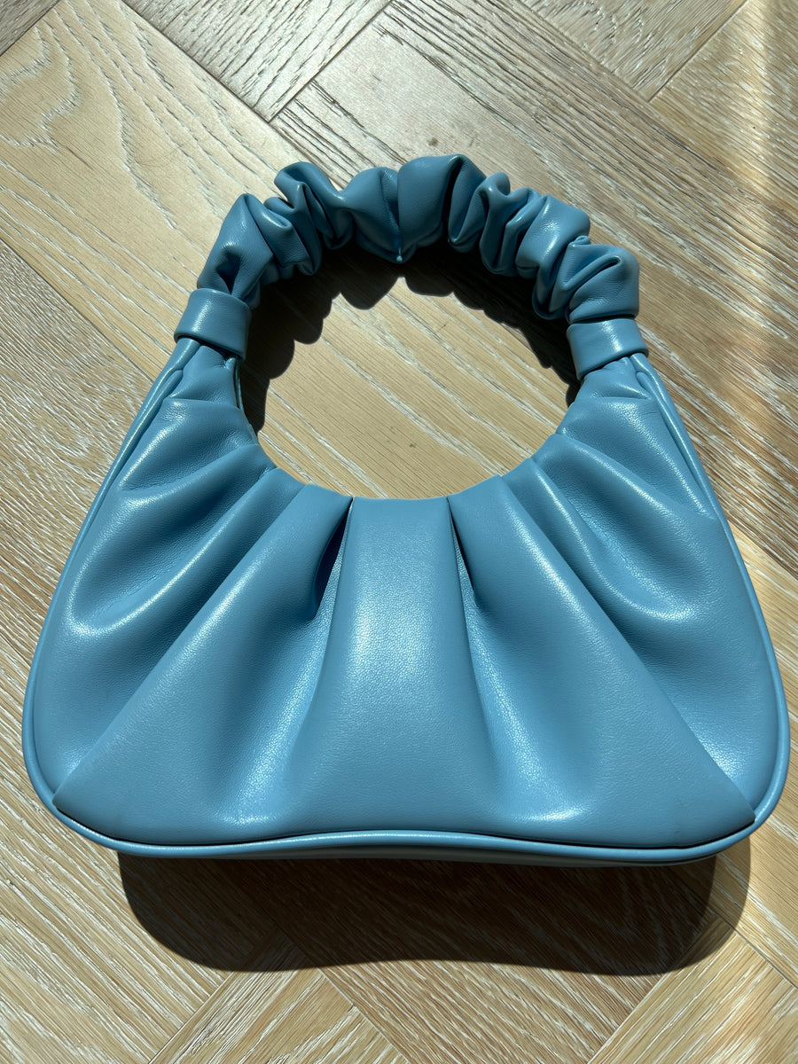 JW PEI Sky Blue Gabbi Ruched Hobo Handbag