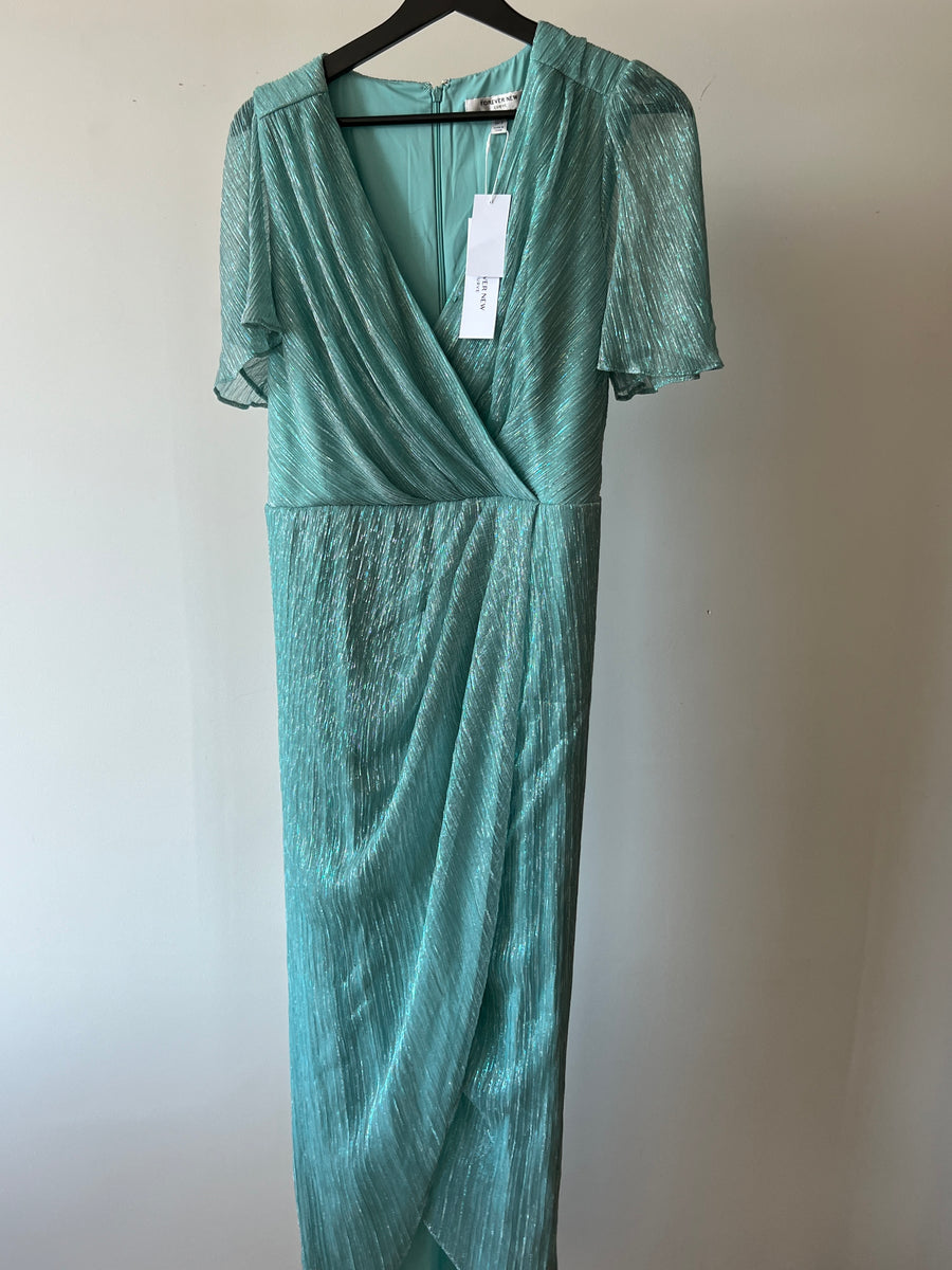 Forever New Turquoise Carolina Midi Dress - AU 16