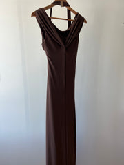 Club London Brown Maxi Dress - AU 14