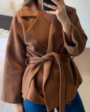 Alpha60 camel wool coat - XXS