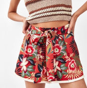 Zara Hawaii flower print mini shorts - size S