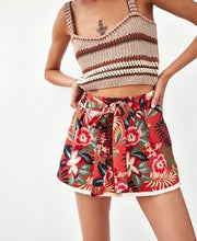 Zara Hawaii flower print mini shorts - size S