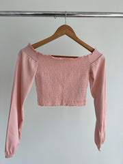 H&M Light Pink Crop Top - XS