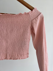 H&M Light Pink Crop Top - XS