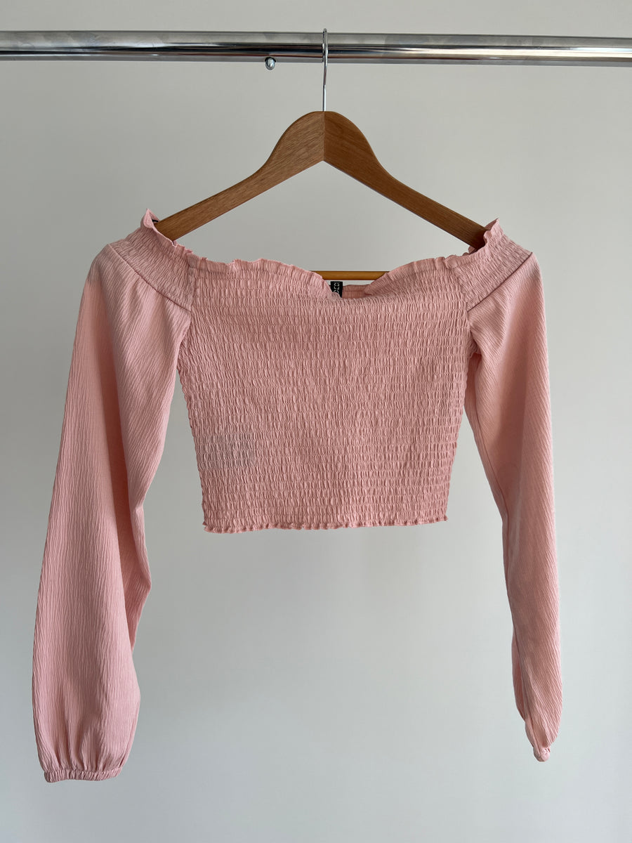 H&M Light Pink Crop Top - XS