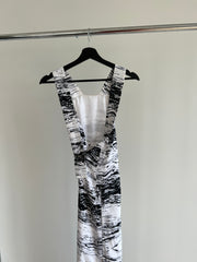 Cameo Collective C/meo black and white backless midi maxi dress - size XS