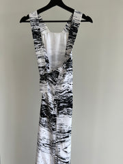 Cameo Collective C/meo black and white backless midi maxi dress - size XS