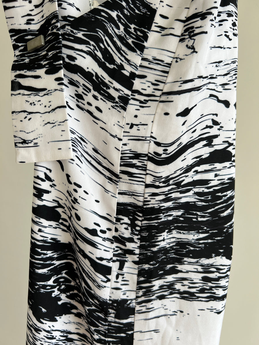 Cameo Collective C/meo black and white backless midi maxi dress - size XS