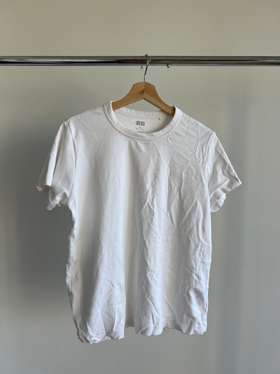 UNIQLO 100% Cotton Super Soft White T-shirt - XL