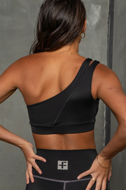 FITAZFK Black Sports Bra and External Seam Leggings - XS