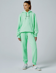 Running Bare Turquoise Green Hoodie and Tracksuit Pants Set - S