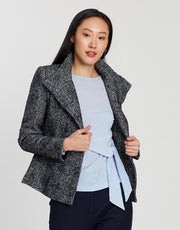 SABA Grey Plaid Tweed 50% Wool Blazer (AU 6)