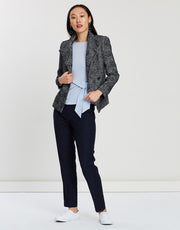 SABA Grey Plaid Tweed 50% Wool Blazer (AU 6)