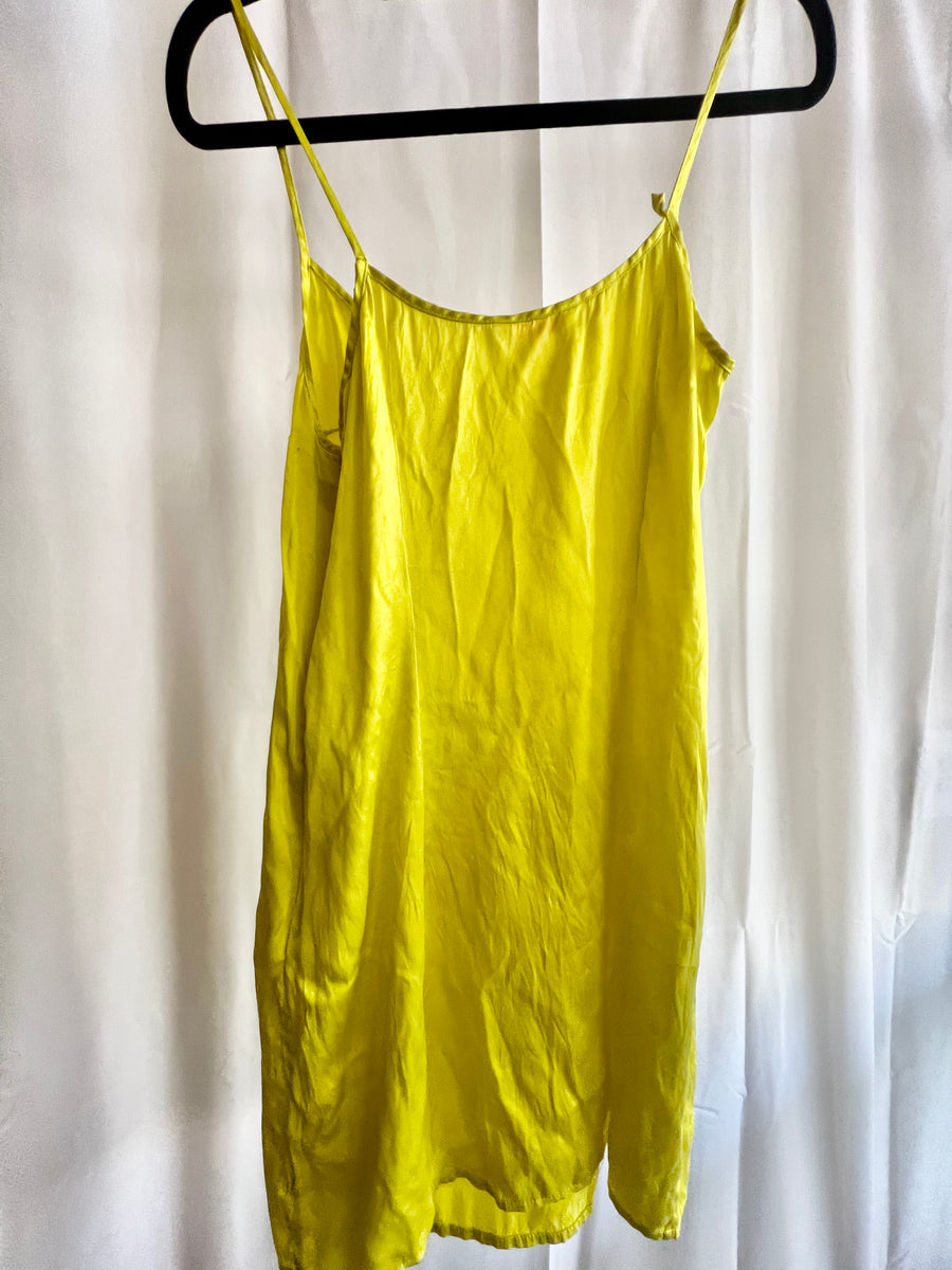 Sass & Bide citrus yellow micro slip vintage dress - XS