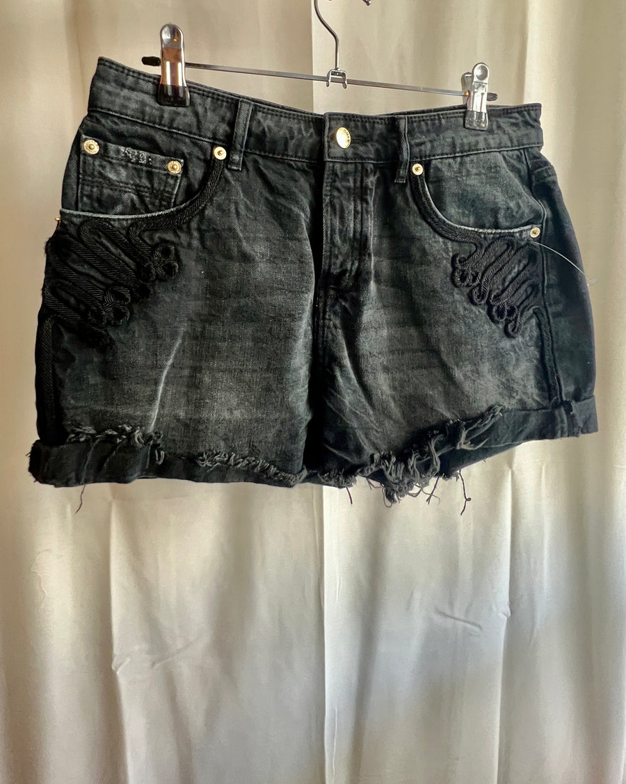 Sass & Bide black denim jean shorts - 27”