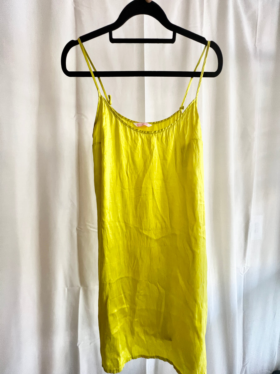 Sass & Bide citrus yellow micro slip vintage dress - XS