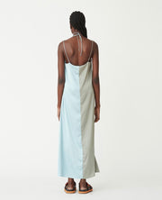 BLANCA pisces light blue green slip dress - XS/S