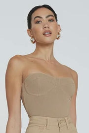 By Johnny Beige Bustier Top - XL